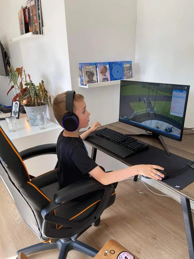 Neurodivergent Child getting some screen time on the computer