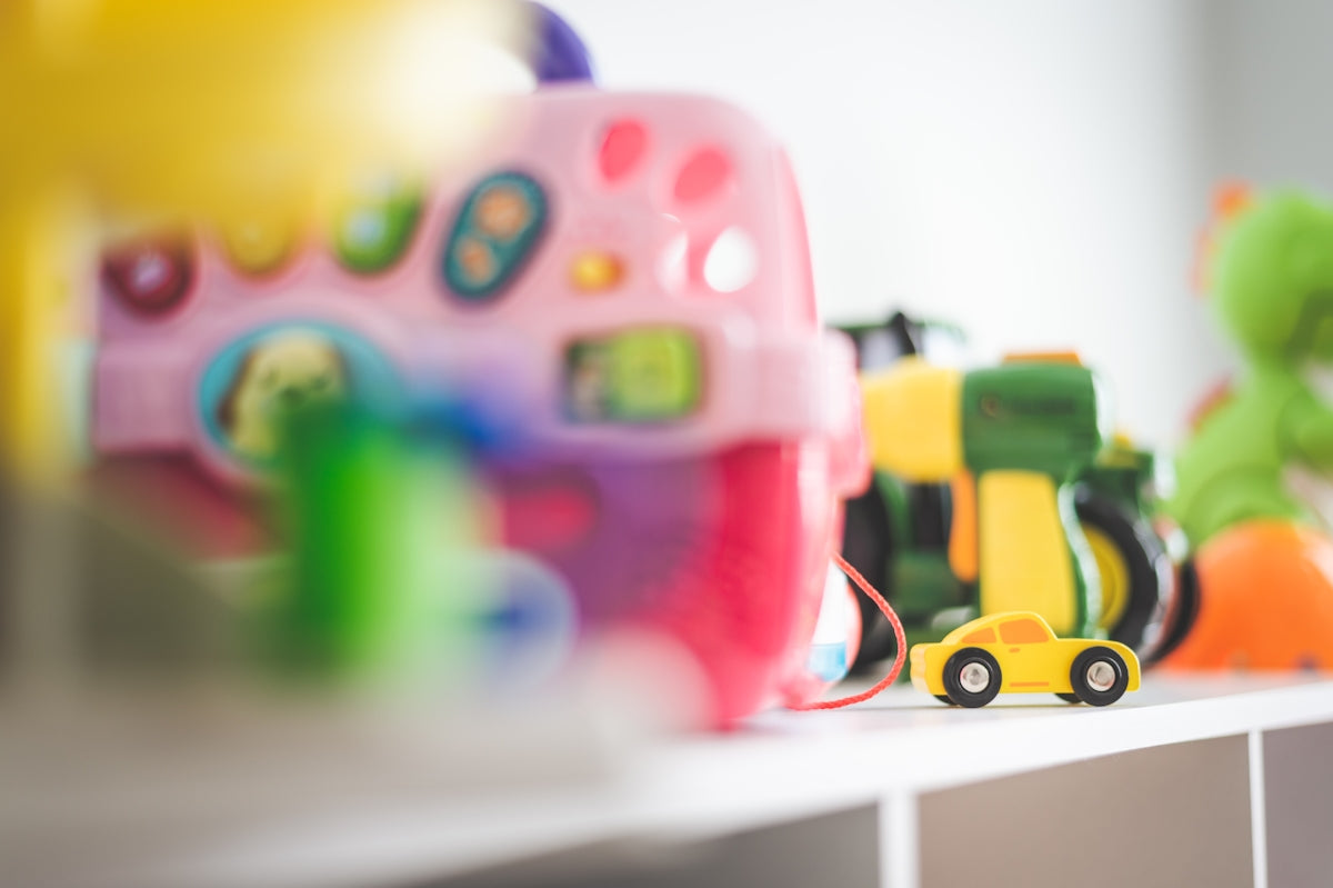 red green and blue plastic toy