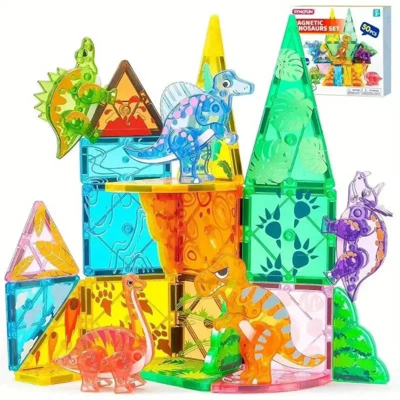Dinosaur Magnetic Building Tiles - Atypical Journey Store