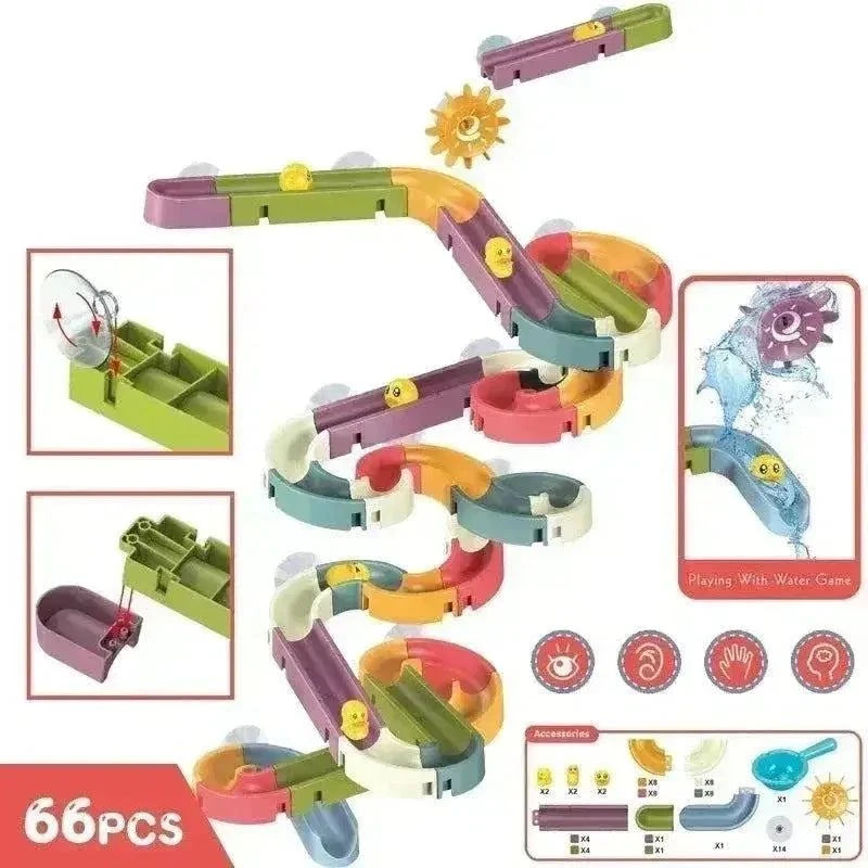 Assembling Track Slide Suction Cup Bath Tub Toy - Atypical Journey Store