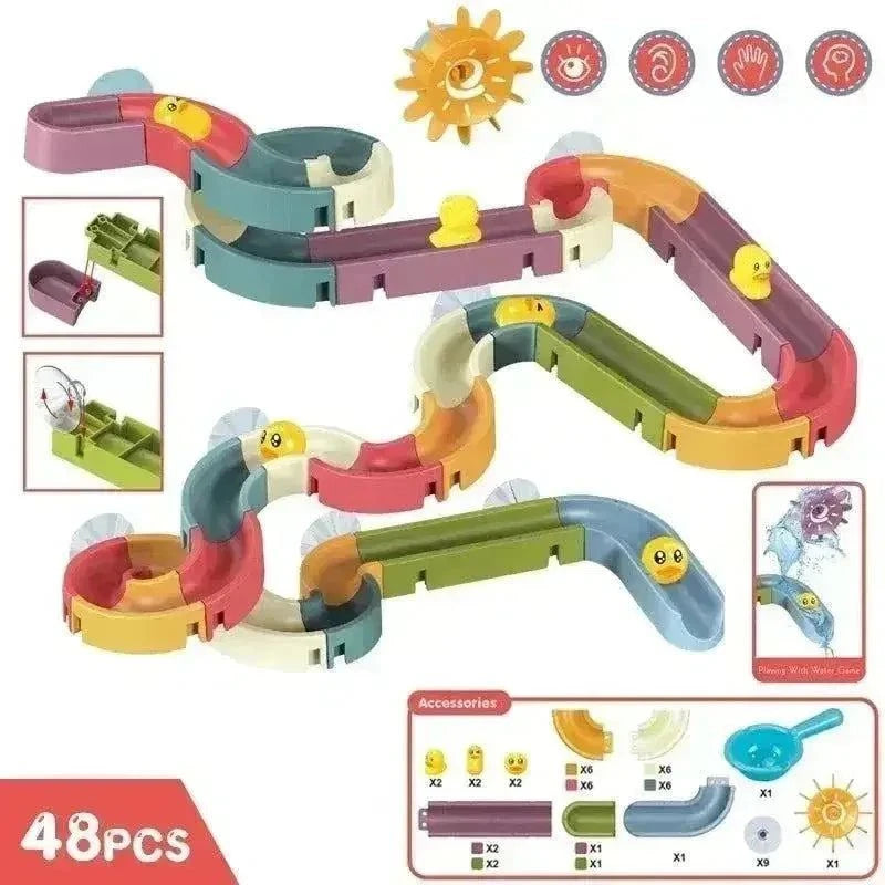Assembling Track Slide Suction Cup Bath Tub Toy - Atypical Journey Store