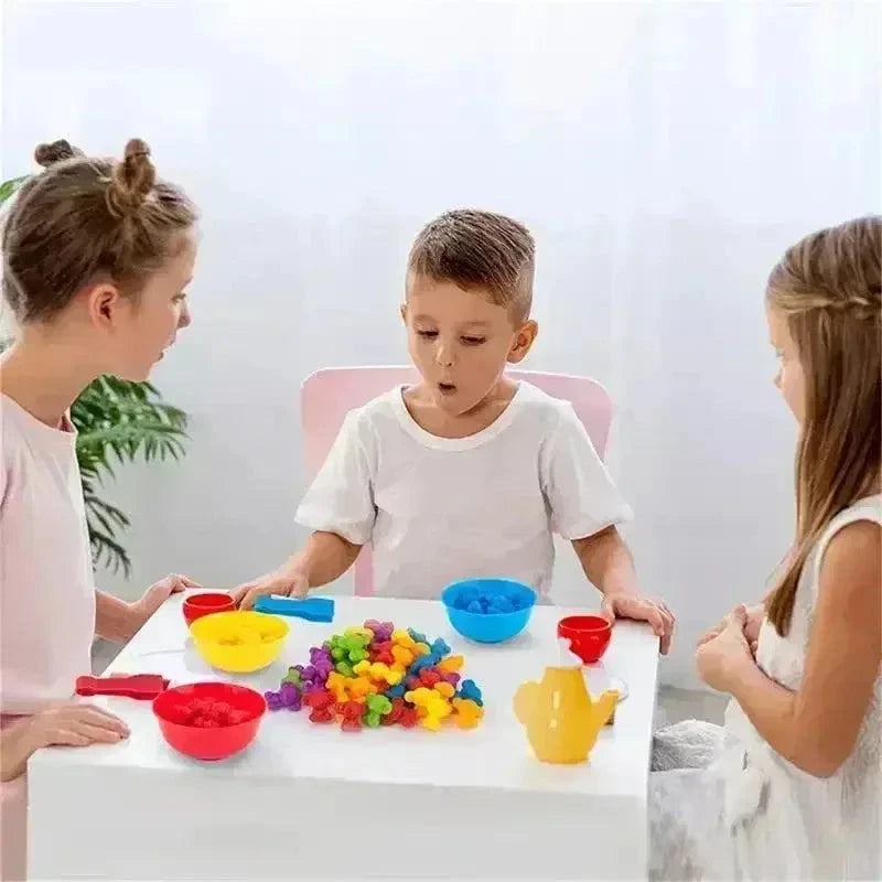 Color Sorting Toys With Rainbow Bowls for Kids - Fun & Educational - Atypical Journey Store