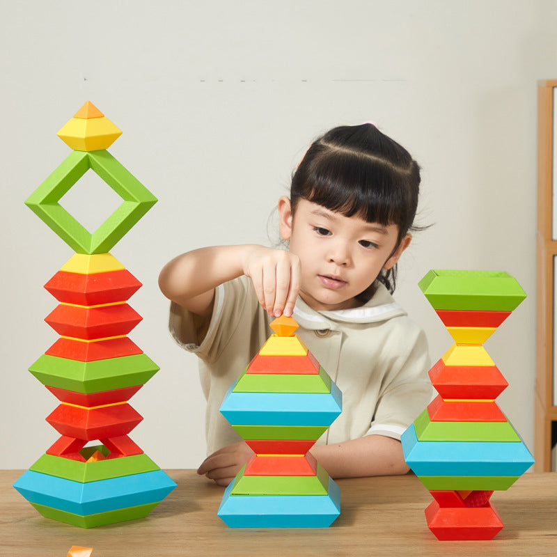 Child playing with sensory toys for children - educational toys during imaginative play