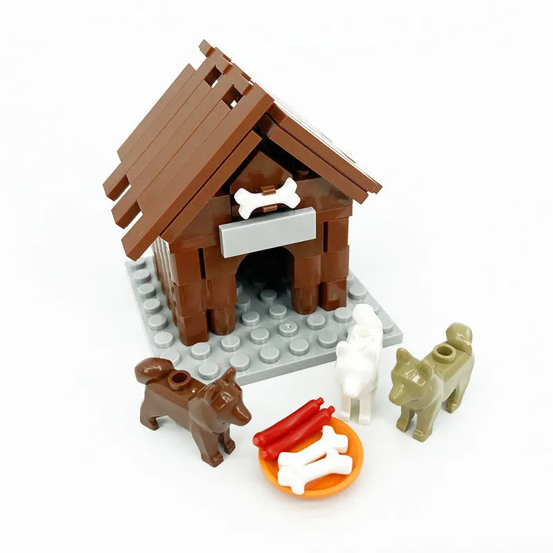 Creative City Farm Building Blocks Set with Animals: Pigpen, Doghouse, Henhouse Toys for Kids Atypical Journey Store