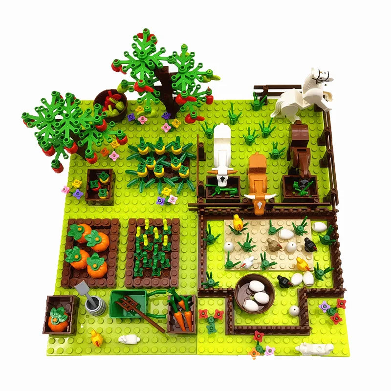 Creative City Farm Building Blocks Set with Animals: Pigpen, Doghouse, Henhouse Toys for Kids Atypical Journey Store
