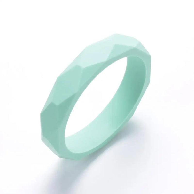 LOFCA 1PC Teething Bracelet Silicone Baby Bangle Teether Wristband Aldut Size Fashion Chew Toy Silicone Beads Nursing Jewelry Atypical Journey Store