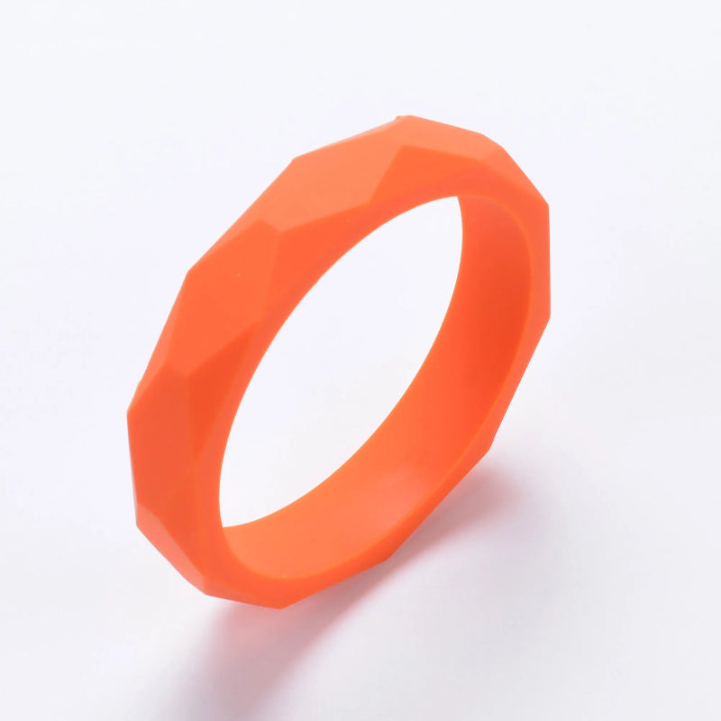 LOFCA 1PC Teething Bracelet Silicone Baby Bangle Teether Wristband Aldut Size Fashion Chew Toy Silicone Beads Nursing Jewelry Atypical Journey Store