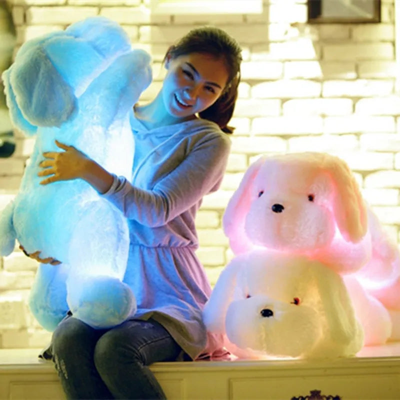 Kawaii LED Dog Night Light Plush Toy - Adorable Gift for Kids' Bedrooms Atypical Journey Store