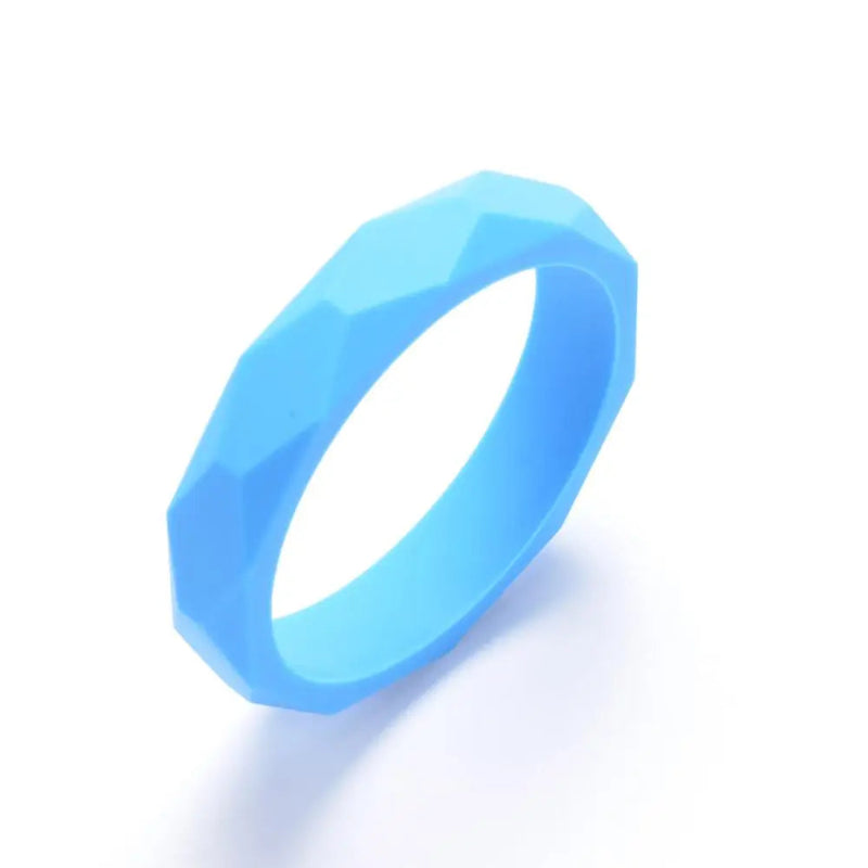 LOFCA 1PC Teething Bracelet Silicone Baby Bangle Teether Wristband Aldut Size Fashion Chew Toy Silicone Beads Nursing Jewelry Atypical Journey Store