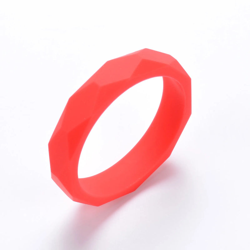 LOFCA 1PC Teething Bracelet Silicone Baby Bangle Teether Wristband Aldut Size Fashion Chew Toy Silicone Beads Nursing Jewelry Atypical Journey Store
