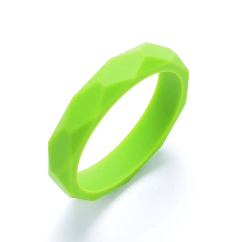 LOFCA 1PC Teething Bracelet Silicone Baby Bangle Teether Wristband Aldut Size Fashion Chew Toy Silicone Beads Nursing Jewelry Atypical Journey Store