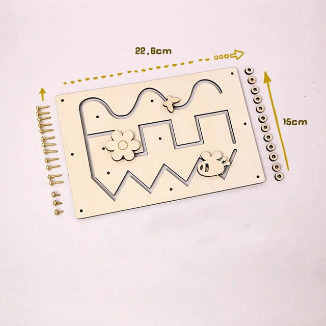 Wooden Busy Board DIY Toy Baby Montessori Sensory Activity Board Accessories For Children Locks Busyboard Parts Educational Toys Atypical Journey Store