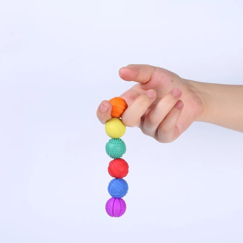6pcs AHDH Silicone Magnetic Ball Stress Relief Toy Finger Stress Relief Educational Toy Novelty Magnetic Fidget Roller Atypical Journey Store