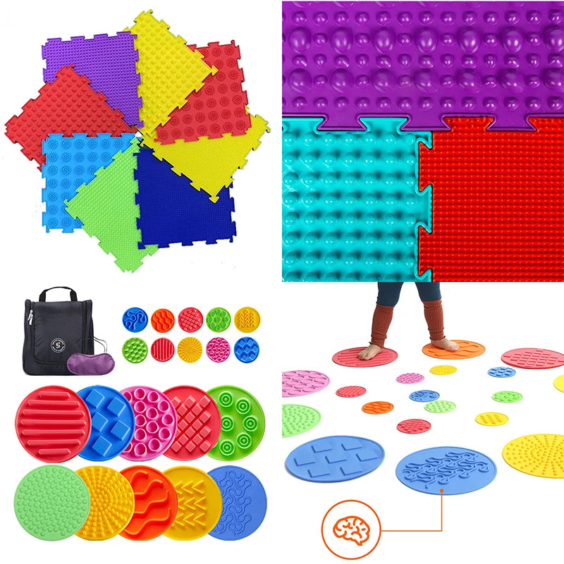 Children Outdoor Toy Balance Stepping stone Foot Tactile Sensory Integration Training Social Game Montessori  Autism Therapy Toy Atypical Journey Store