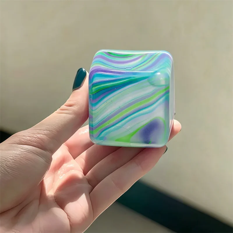 Nice Cube Rainbow Marbled Sensory Toy Maltose Stuffed Slow Rising Anxiety Relief Hand Exercise Ball ADHD Autism for Adults Gift Atypical Journey Store