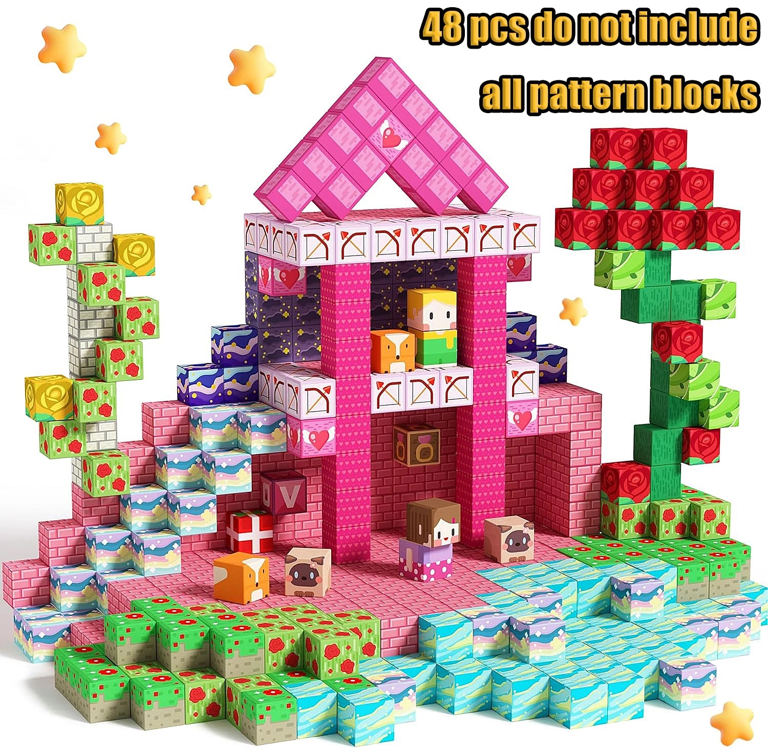 Magnetic Building Blocks Mine World Magnetic Mine Exploration Construction Brick Cube STEM Toy Set Gift for Boy Girl Children Atypical Journey Store