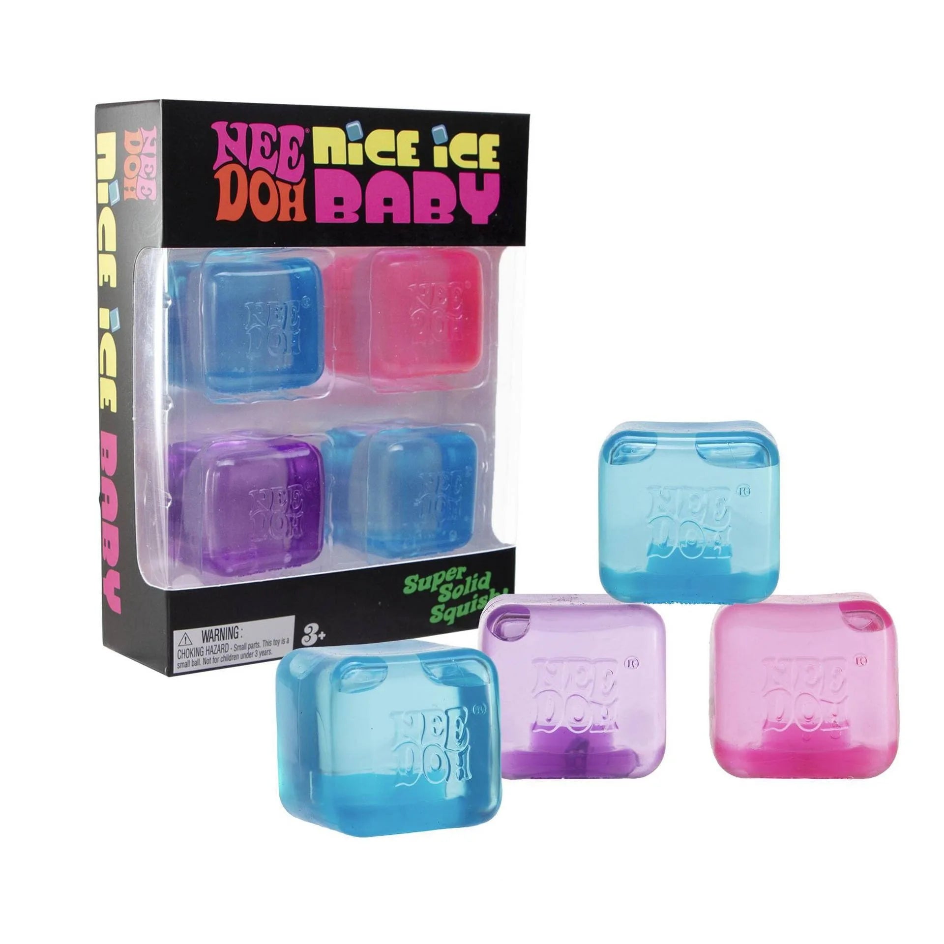 Needoh Nice Berg Giant Sensory Cube Maltose Toy 4 Pack Mini Cube Squeeze Slow Rebound Stress Reliever Sensory Play Atypical Journey Store
