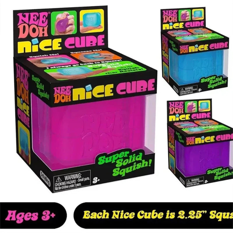 Schylling NeeDoh Nice Cube Sensory Squeeze Toy with Super Solid Squish Stress Relief Anxiety Sensory Tool Stress Reliever Toys Atypical Journey Store