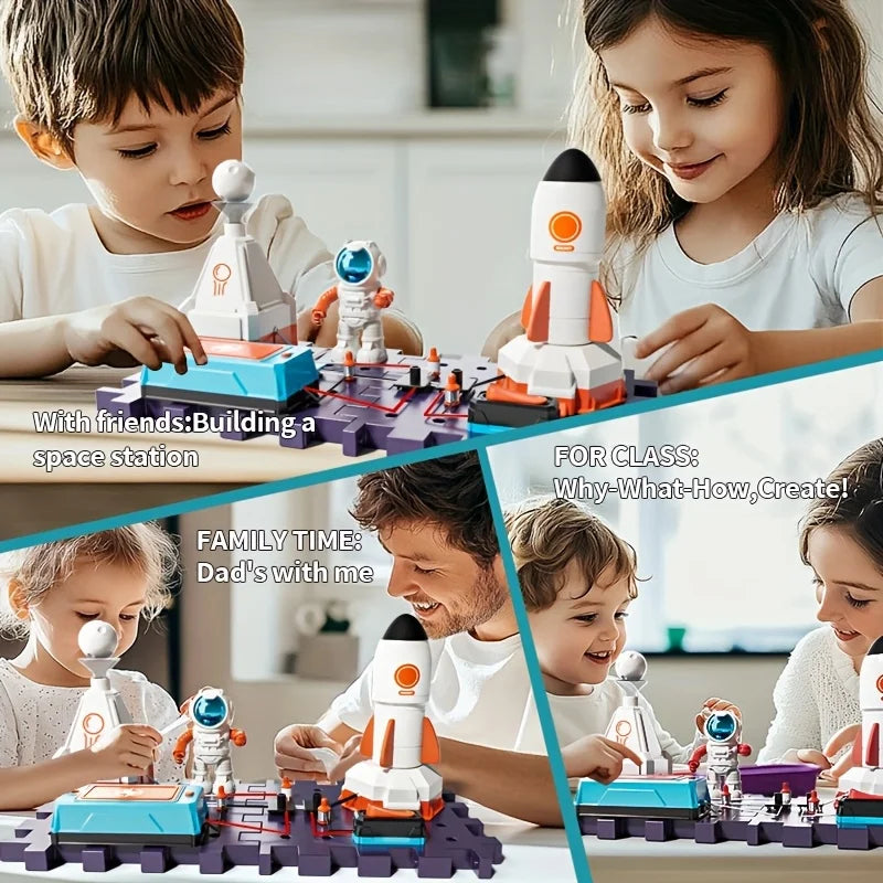 SCIENCE HORSE Three Aerospace Teaching Building Blocks, STEM Children's Educational Toys, Birthday and Holiday Gifts Atypical Journey Store