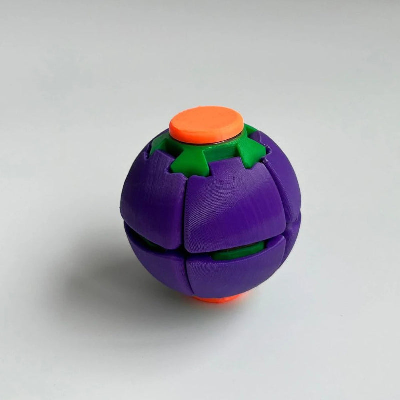 3D Printed Fidget Spinner Ball Press & Spin Stress Relief Toy Squeeze Deformable Fingertip Gyro Mini Portable Anxiety Relief Toy Atypical Journey Store