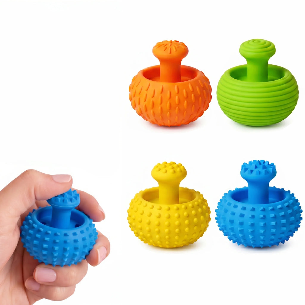 Silicone thumb joystick stress relief toy, suitable for kids and adults, 4-piece set, sensory toy with fun textured gadgets Atypical Journey Store