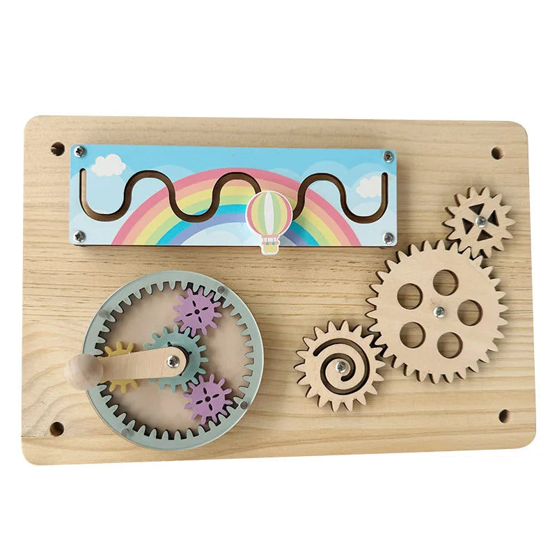 Wooden Busy Board DIY Toy Baby Montessori Sensory Activity Board Accessories For Children Locks Busyboard Parts Educational Toys Atypical Journey Store