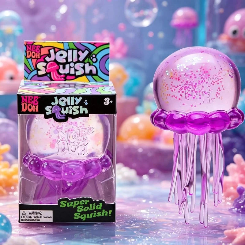 NeeDoh Jelly Squish Stress Toy - Jellyfish Fidget & Sensory Squeeze for Anxiety Relief Atypical Journey Store