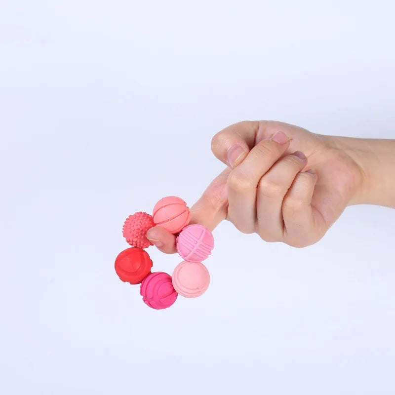 6pcs AHDH Silicone Magnetic Ball Stress Relief Toy Finger Stress Relief Educational Toy Novelty Magnetic Fidget Roller Atypical Journey Store
