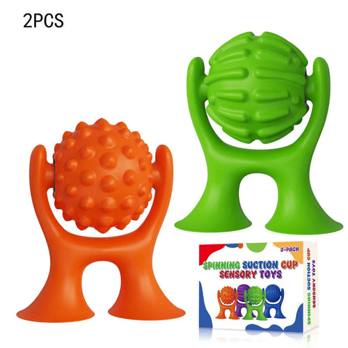 2PCS Sensory Silicone Fidget Toys with Spinning Suction Cups for Anxiety Relief Atypical Journey Store