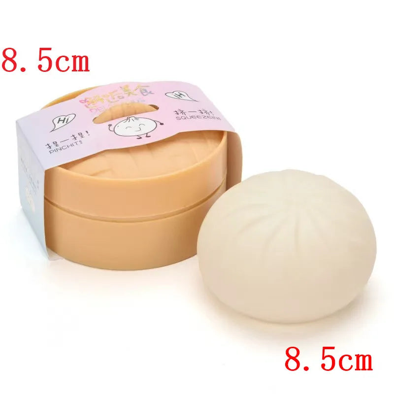 5.5/8.5cm Stress 1-12Pcs Dumpling Squash Toy Dampaline Squishy with Box Dumplings Sensory Squeeze Toy for  Relief Gift Birthday Atypical Journey Store