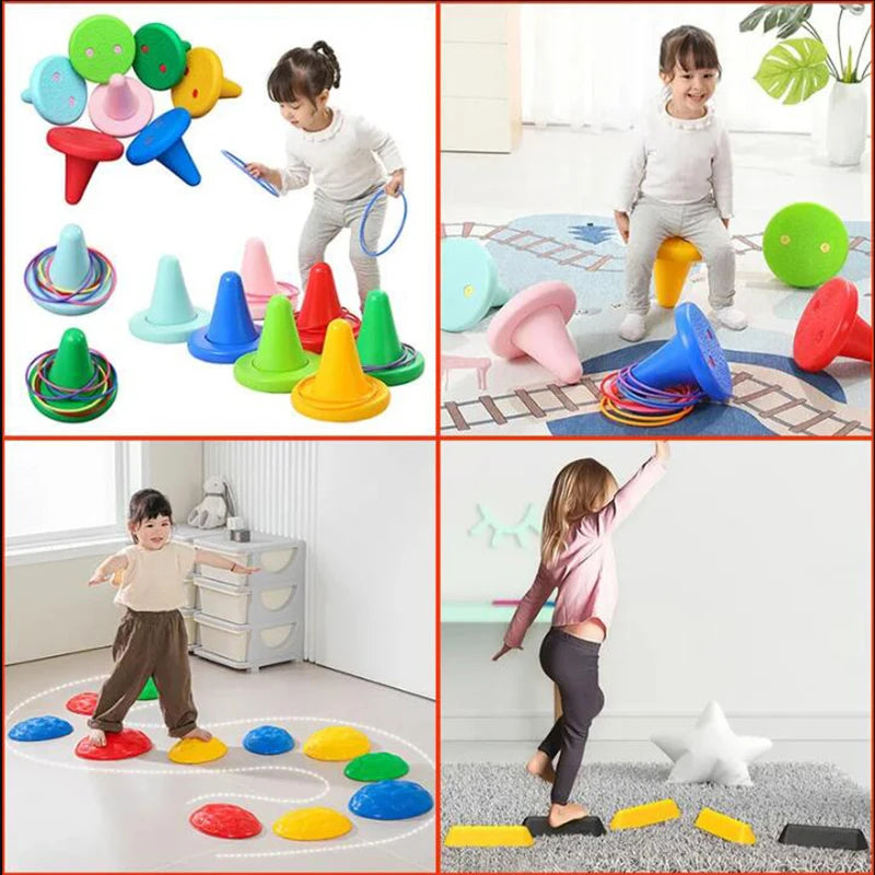 Children Outdoor Toy Balance Stepping stone Foot Tactile Sensory Integration Training Social Game Montessori  Autism Therapy Toy Atypical Journey Store