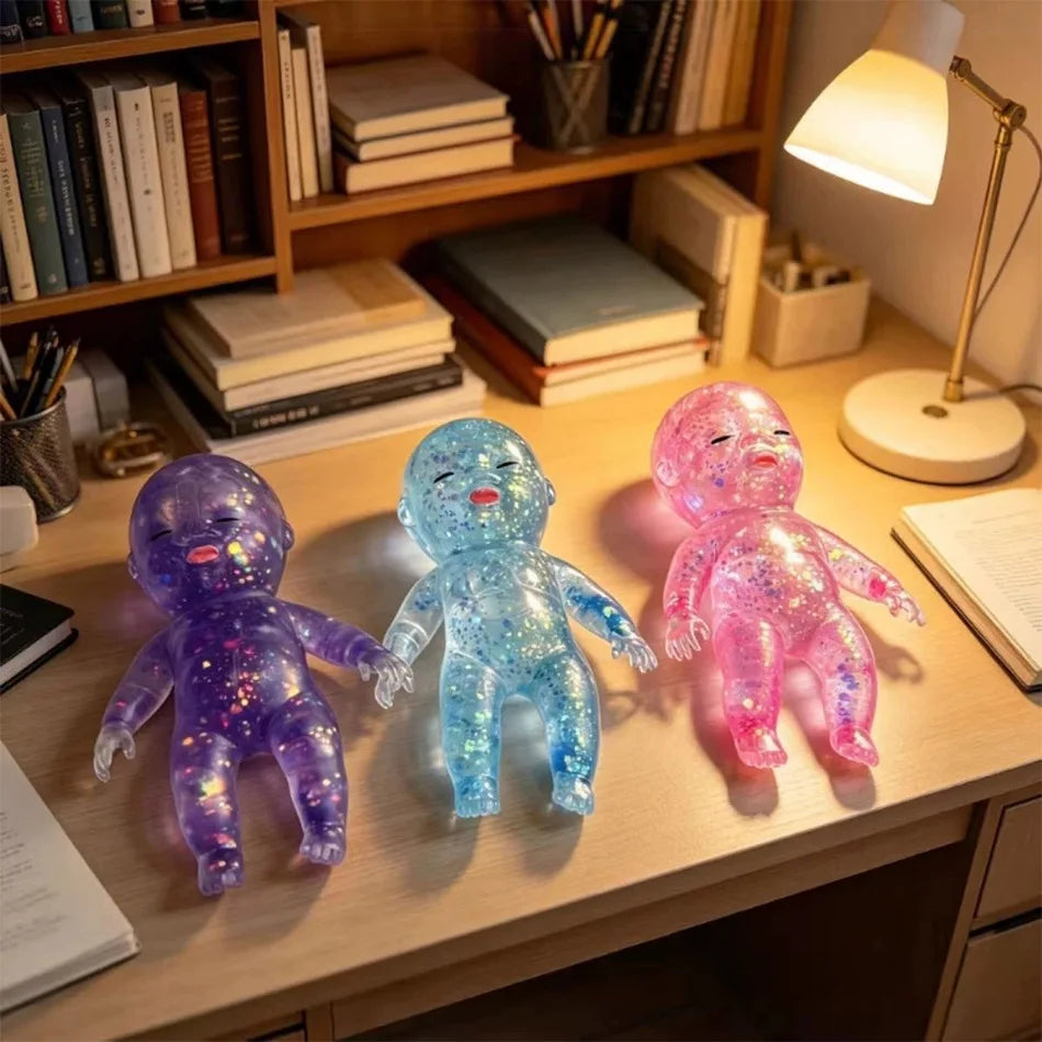 Top Seller Glitter Baby Squishy Toy Slow Rebound Fidget Toy Stress Relief Soft Squeeze Toy Creative Gift for Kids Adults