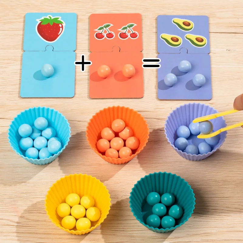 Montessori Mathematics Props Baby Digital Cognitive Pairing Puzzle Puzzle Igenious Ingenious Pearl Children's Fine Action Toys Atypical Journey Store