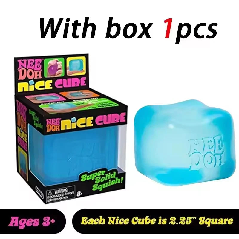 Schylling NeeDoh Nice Cube Sensory Squeeze Toy with Super Solid Squish Stress Relief Anxiety Sensory Tool Stress Reliever Toys Atypical Journey Store