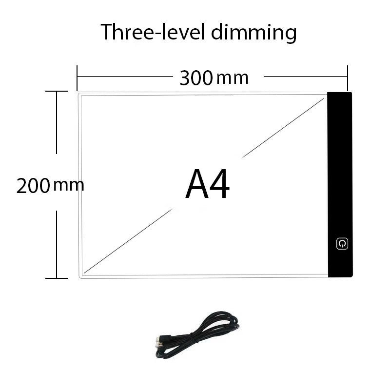3 Level Dimmable Led Drawing Copy Pad Board for Baby Toy A4 Creativity Painting Educational Toys for Children Gifts Atypical Journey Store