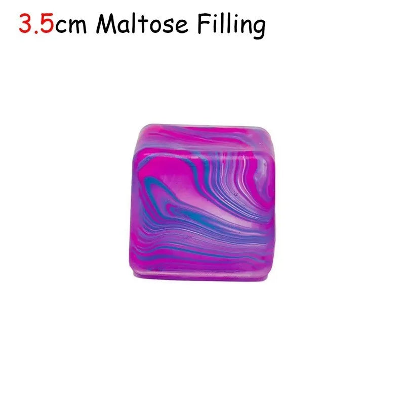 Nice Cube Rainbow Marbled Sensory Toy Maltose Stuffed Slow Rising Anxiety Relief Hand Exercise Ball ADHD Autism for Adults Gift Atypical Journey Store