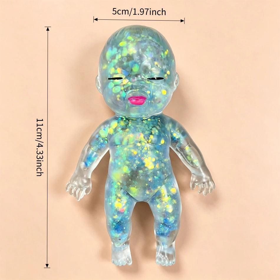 Top Seller Glitter Baby Squishy Toy Slow Rebound Fidget Toy Stress Relief Soft Squeeze Toy Creative Gift for Kids Adults