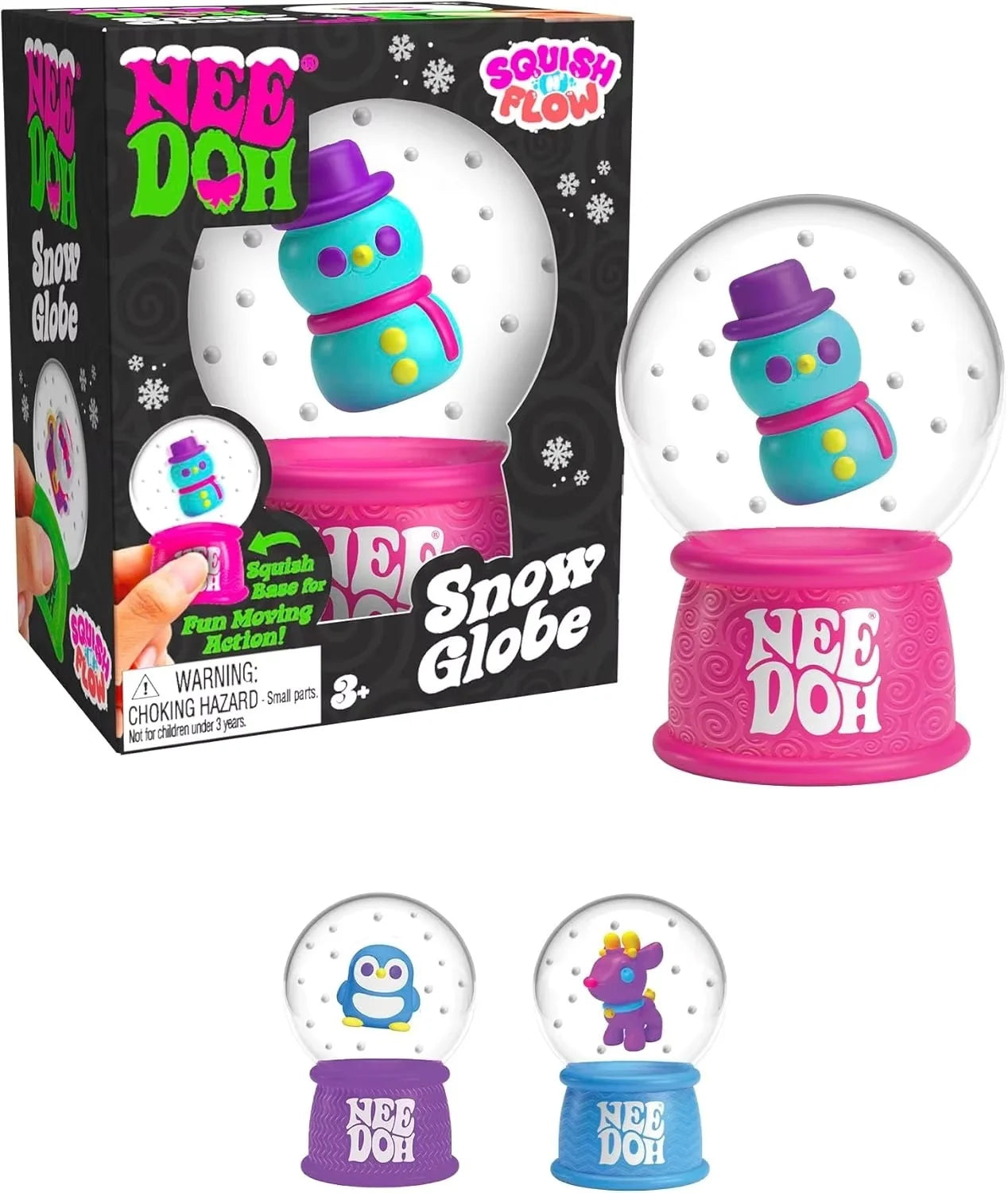 NeeDoh Squish Flow Snow Globe Crunch Crunch Stress Relief Toy Squeeze Toy Nice Cube Sensory Toy for Adults Gifts Atypical Journey Store