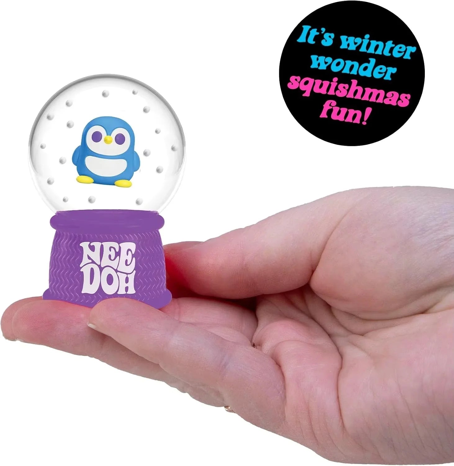 NeeDoh Squish Flow Snow Globe Crunch Crunch Stress Relief Toy Squeeze Toy Nice Cube Sensory Toy for Adults Gifts Atypical Journey Store
