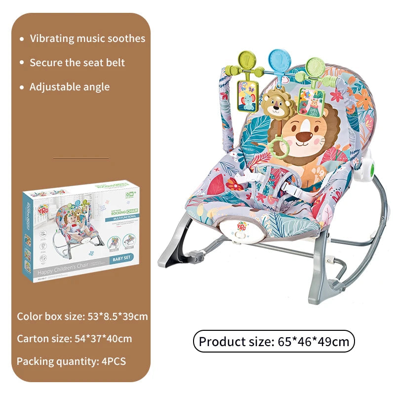 Baby Electric Rocking Chair Cradle with Music & Vibration for Newborns 0-2 Years - Multifunctional Sleep Shaker Atypical Journey Store