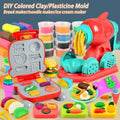 3D Color Clay Toy set with colorful plasticine and food molds for kids' pretend play