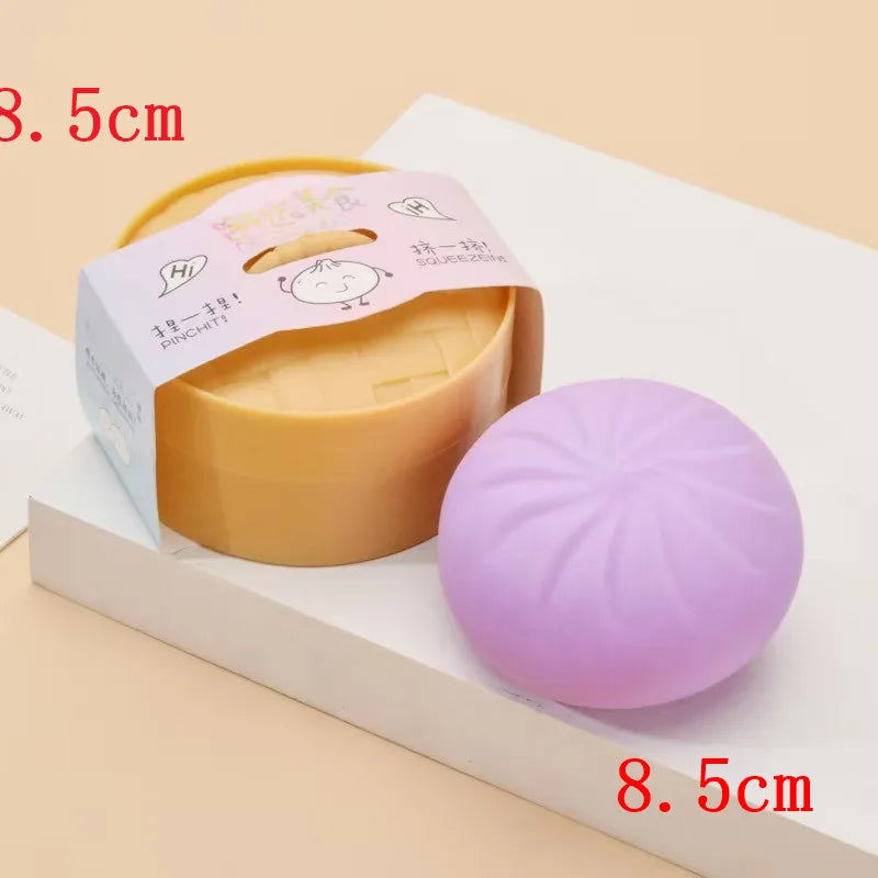 5.5/8.5cm Stress 1-12Pcs Dumpling Squash Toy Dampaline Squishy with Box Dumplings Sensory Squeeze Toy for  Relief Gift Birthday Atypical Journey Store