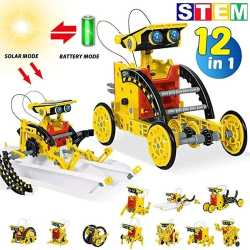 12 in 1 Science Experiment solar-powered DIY robot building kit for kids aged 3-14+