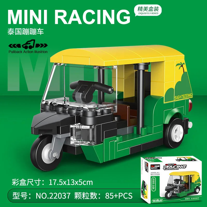 Racing Car Bus Engineering Vehicle Ambulance Pull Back Model Building Blocks Brick Toys Children Boys Compatible With Lego Atypical Journey Store