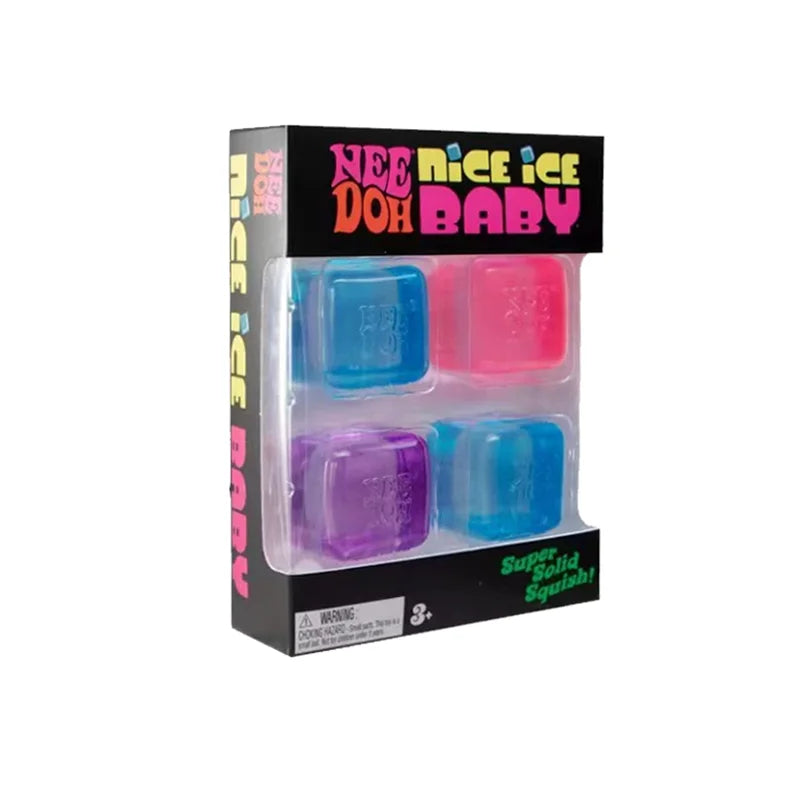 Needoh Nice Berg Giant Sensory Cube Maltose Toy 4 Pack Mini Cube Squeeze Slow Rebound Stress Reliever Sensory Play Atypical Journey Store