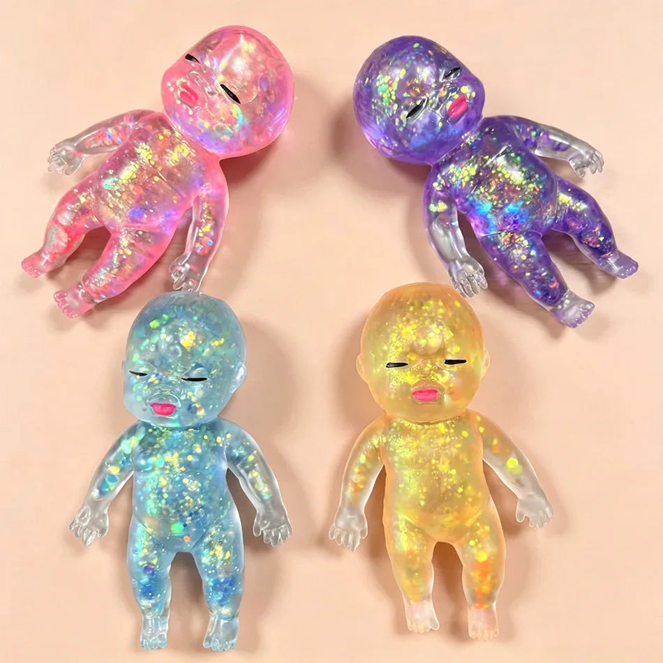 Top Seller Glitter Baby Squishy Toy Slow Rebound Fidget Toy Stress Relief Soft Squeeze Toy Creative Gift for Kids Adults Atypical Journey Store