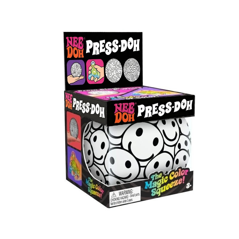 Schylling Needoh Press-Doh Color Changing Squeeze Fidget Ball Toy Dough Filled Doodle Pattern Fast Rebound Sensory Autism Toy Atypical Journey Store