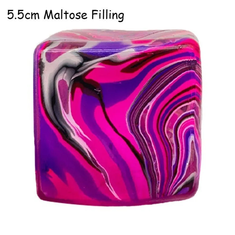 Nice Cube Rainbow Marbled Sensory Toy Maltose Stuffed Slow Rising Anxiety Relief Hand Exercise Ball ADHD Autism for Adults Gift Atypical Journey Store