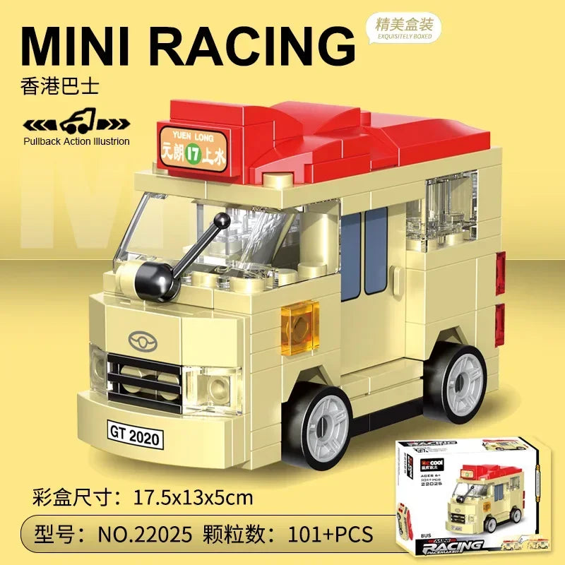 Racing Car Bus Engineering Vehicle Ambulance Pull Back Model Building Blocks Brick Toys Children Boys Compatible With Lego Atypical Journey Store
