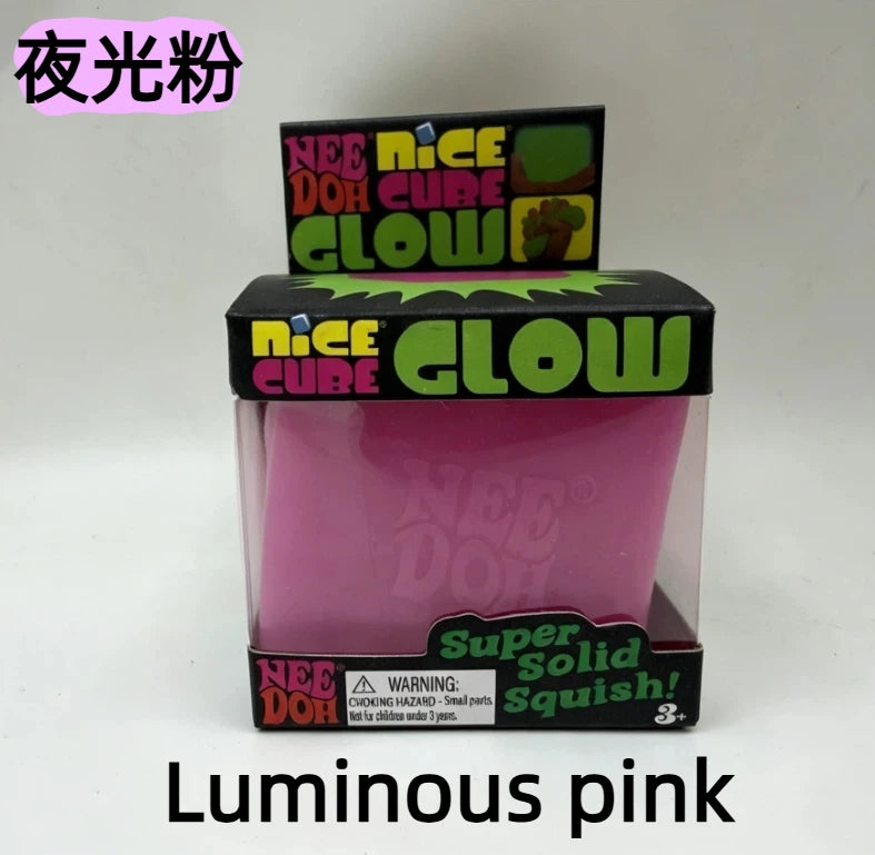 New Schylling Needoh Nice Cube Glow In The Dark Squishy Stress Toy - Slow Rebound Glitter Sensory Relief for Adults Atypical Journey Store